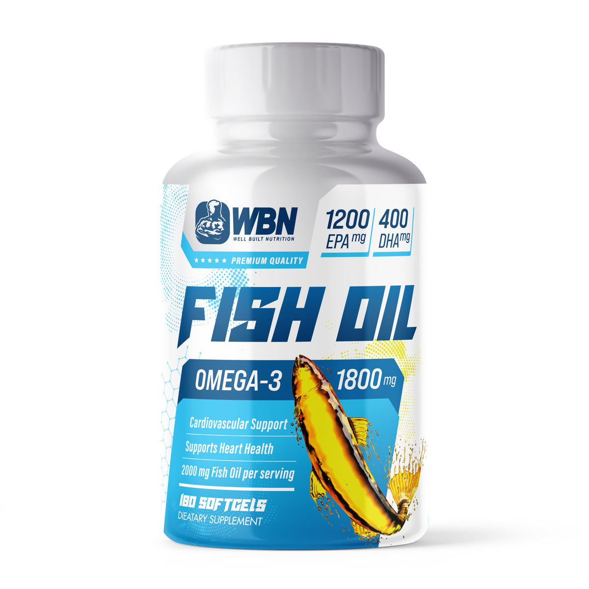 WBNSUPPS Omega 3 Fish Oil 180 SG