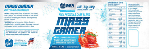 WBNSUPPS Mass Gainer 3K Strawberry Flavor